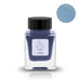 On Time Delivery 納期厳守 - 30ml ink bottle with a black cap, featuring a cartoon figure and kanji on the label; steel-blue color swatch displayed.