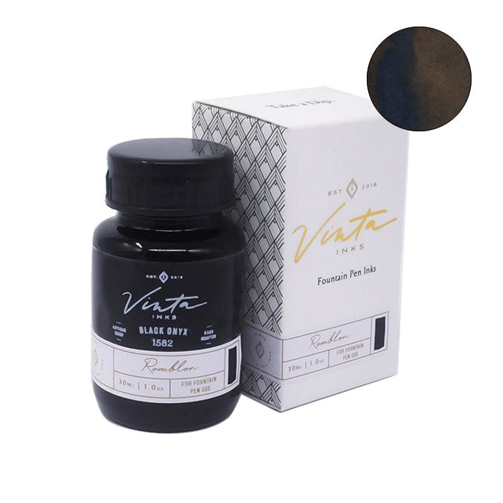 Vinta Inks Black Onyx (Romblon 1582) - 30ml Bottled Ink