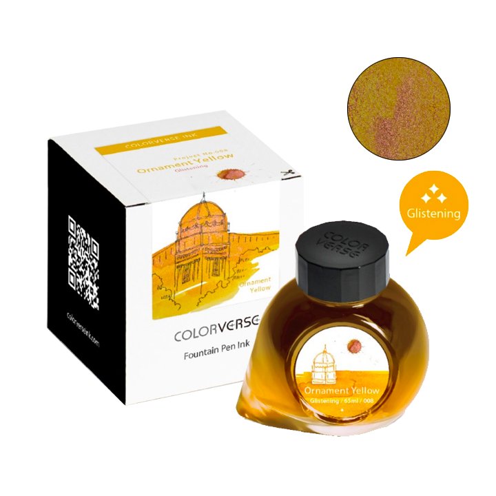 Colorverse Project Ink No.008 Ornament Yellow (Glistening) - 65ml Bottled Ink