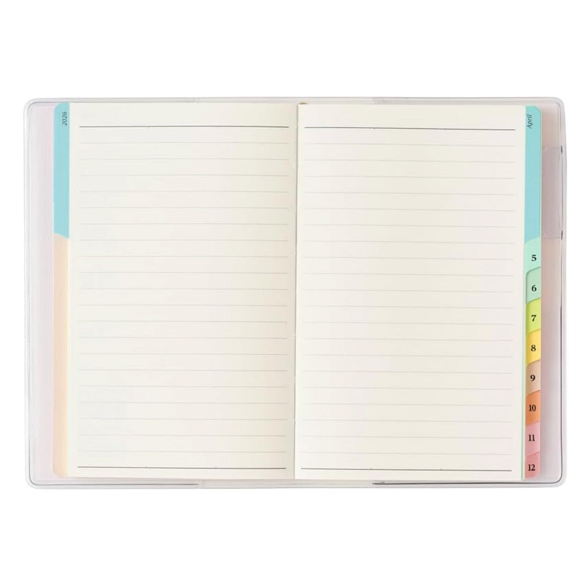 Nolty 2026 PAGEM Left Weekly Horizontal Compact - A6 (Pink) Planners