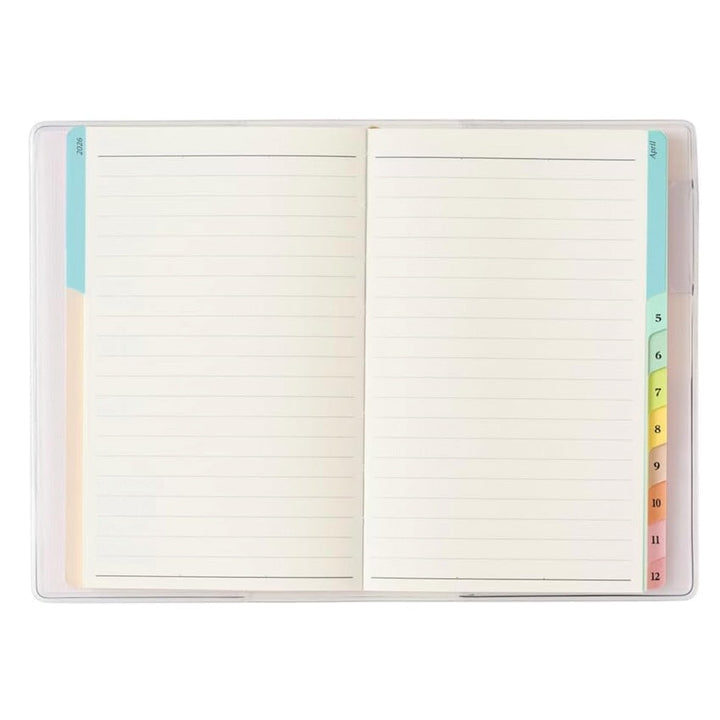 Nolty 2026 PAGEM Left Weekly Horizontal Compact - A6 (Pink) Planners