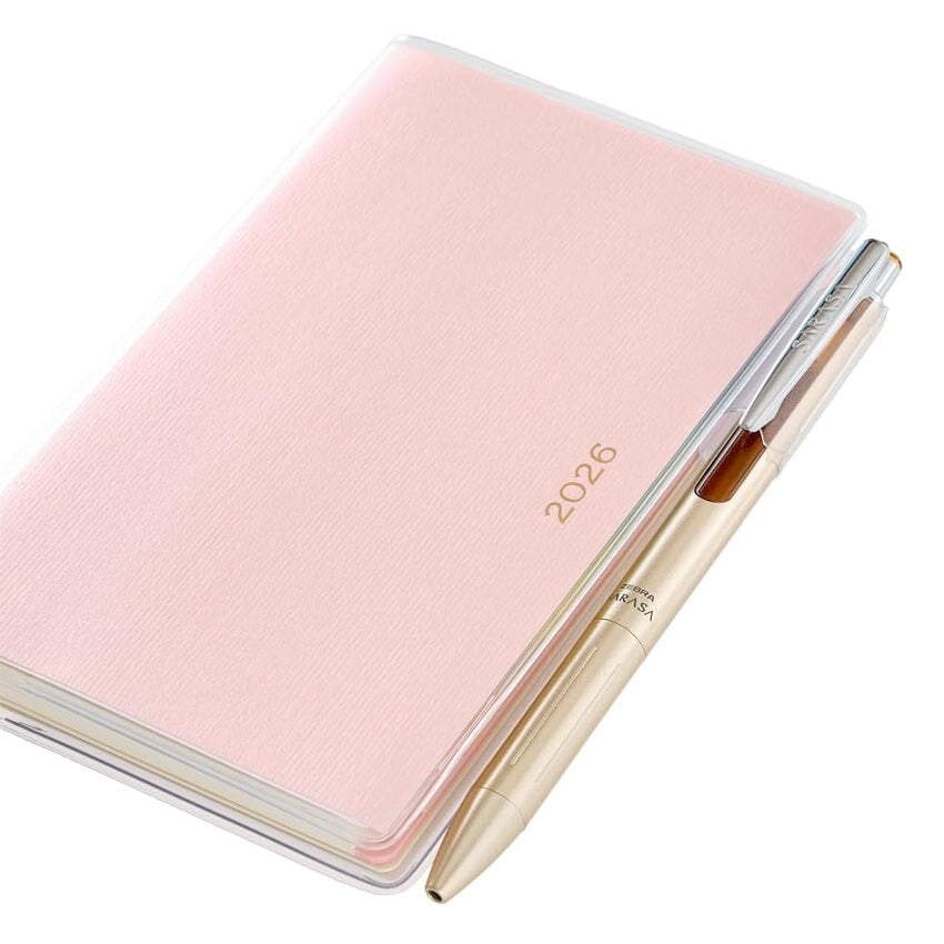 Nolty 2026 PAGEM Left Weekly Horizontal Compact - A6 (Pink) Planners
