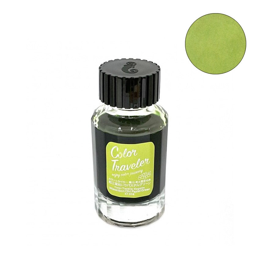 Color Traveler Wasanbon Oiri Pastel Green - 30ml Bottled Ink