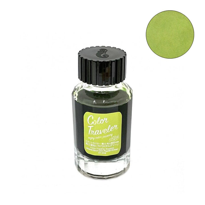 Color Traveler Wasanbon Oiri Pastel Green - 30ml Bottled Ink