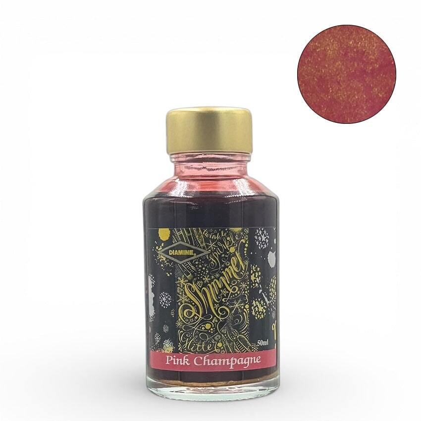 Diamine Pink Champagne (Shimmer) - 50ml Bottled Ink