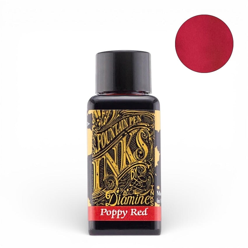 Diamine Poppy Red - 30ml Bottled Ink