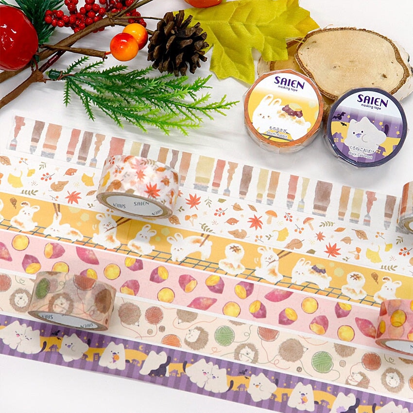 Saien Hedgehog and Yarn Washi Tape Washi Tape