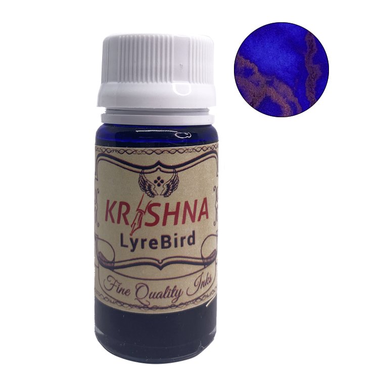 Krishna Inks Lyrebird Pure Blue - 2ml Ink Sample