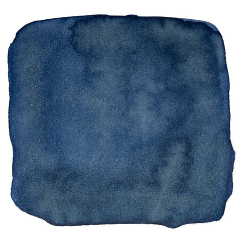Rainy Day - 2ml ink sample, featuring a deep blue watercolor swatch with soft edges, showcasing Colorverse's plant-based, dye-based formula for smooth writing.