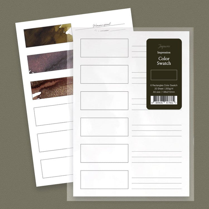 Wearingeul Impression Ink Swatch Sheets (Rectangles) Paper
