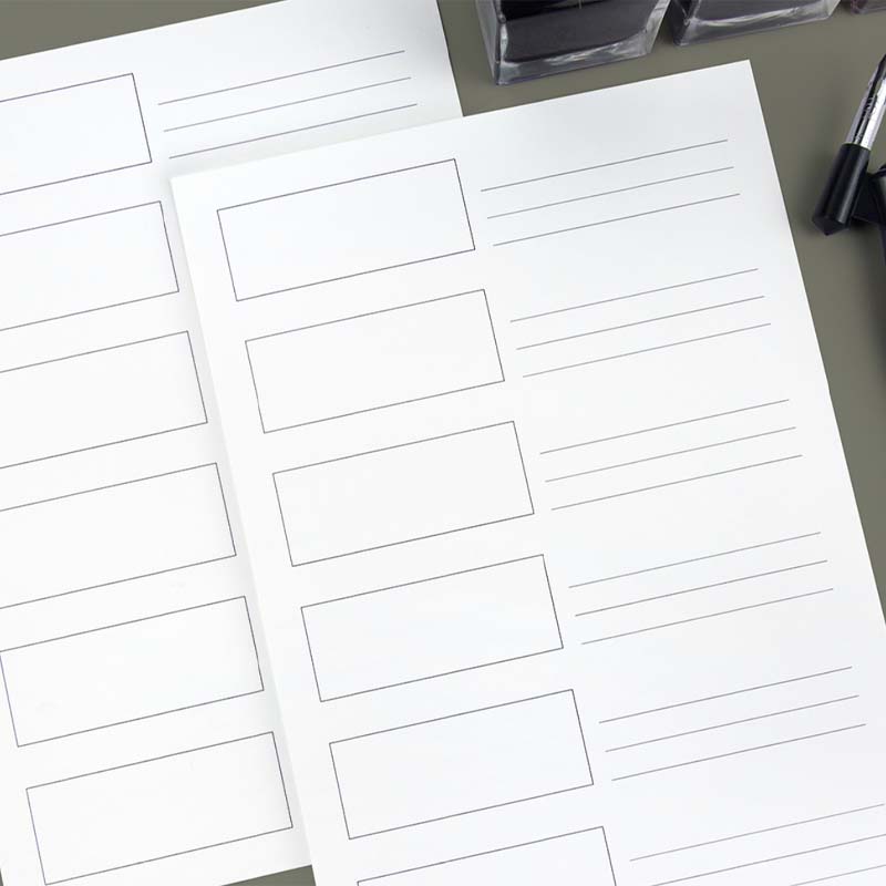 Wearingeul Impression Ink Swatch Sheets (Rectangles) Paper