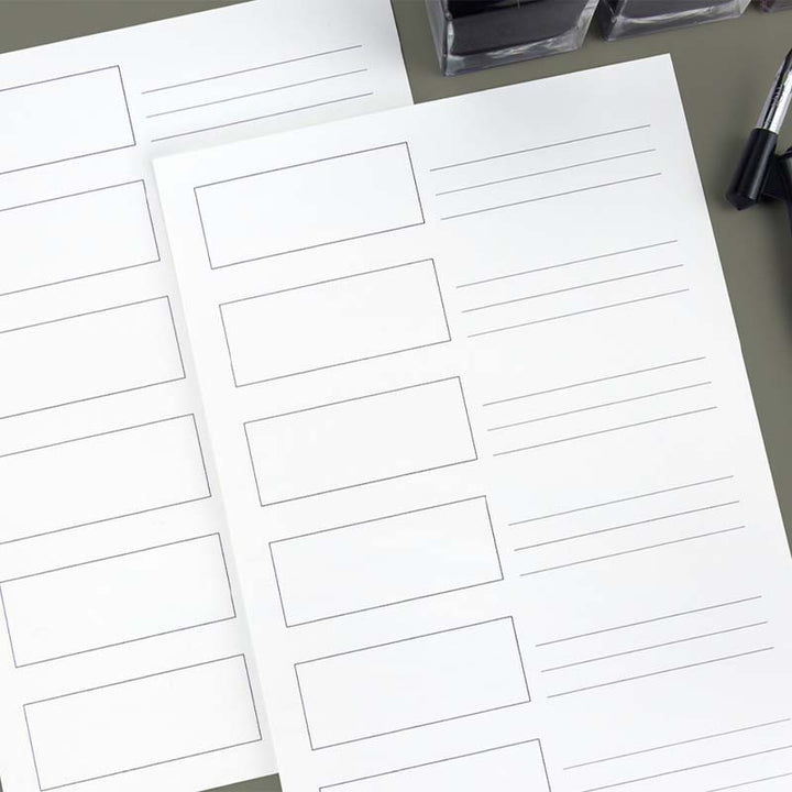 Wearingeul Impression Ink Swatch Sheets (Rectangles) Paper
