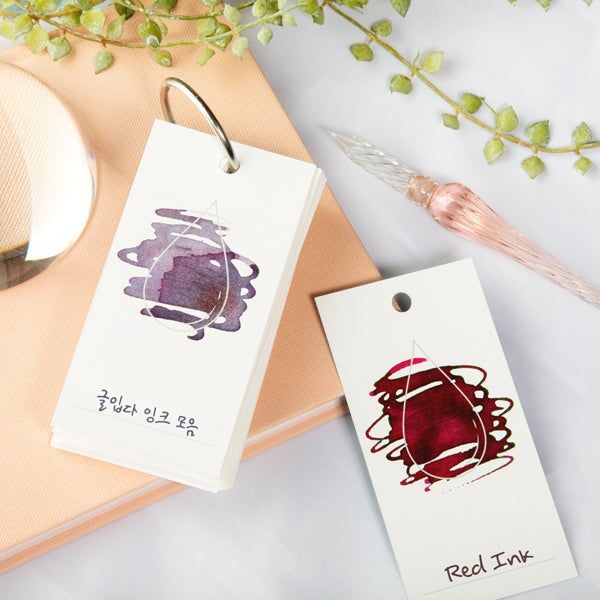 Wearingeul Ink Drop Swatch Cards (Ring Type) Paper