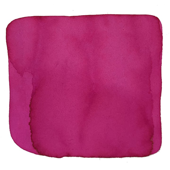 Rose Pale (Lip Color) - 30ml: A swatch of vibrant magenta/pink watercolor, symbolizing Taccia's Japanese-inspired fountain pen ink, reminiscent of vivid lipstick hues.