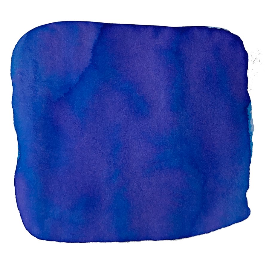 Ink Studio #143 - 2ml features a deep blue, hand-painted watercolor swatch with subtle texture, showcasing Sailor's curated dye-based ink collection.