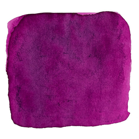 Ink Studio #231 - 2ml: A hand-painted swatch with a vivid magenta-purple hue, showcasing subtle granulation and edge irregularities of Sailor's dye-based ink.