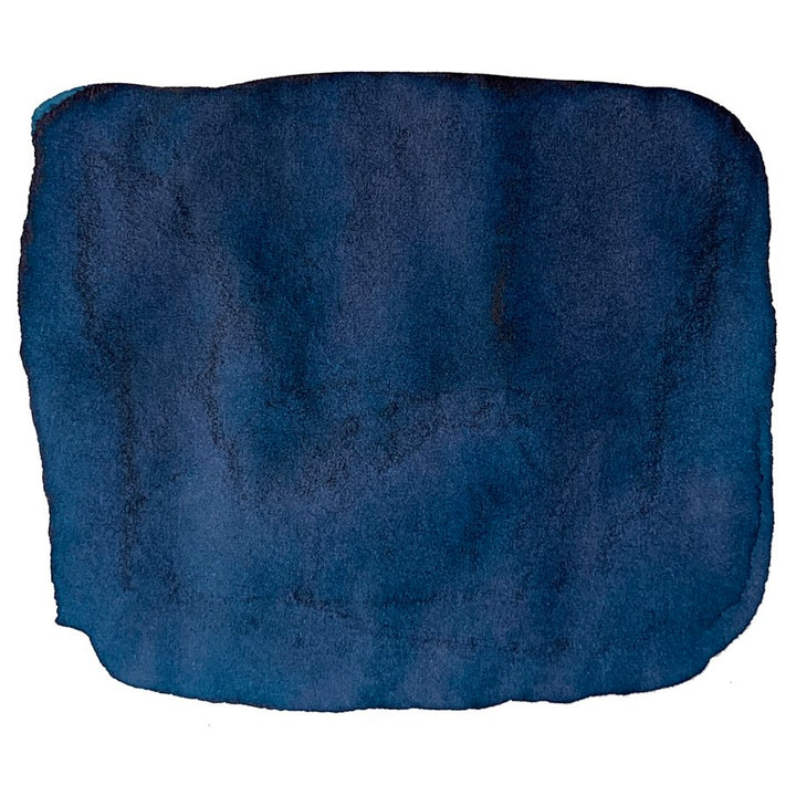 Ink Studio #340 - 20ml: Deep blue, watercolor-like ink swatch on white background, showcasing Sailor's textured, dye-based color offering from their curated collection.