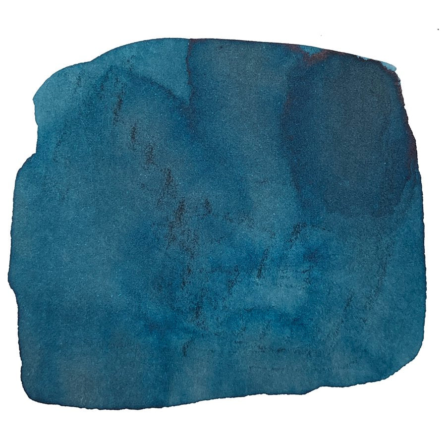 Ink Studio #341 - 2ml features a deep bluish-green watercolor wash, resembling an abstract color sample from Sailor's curated ink collection.