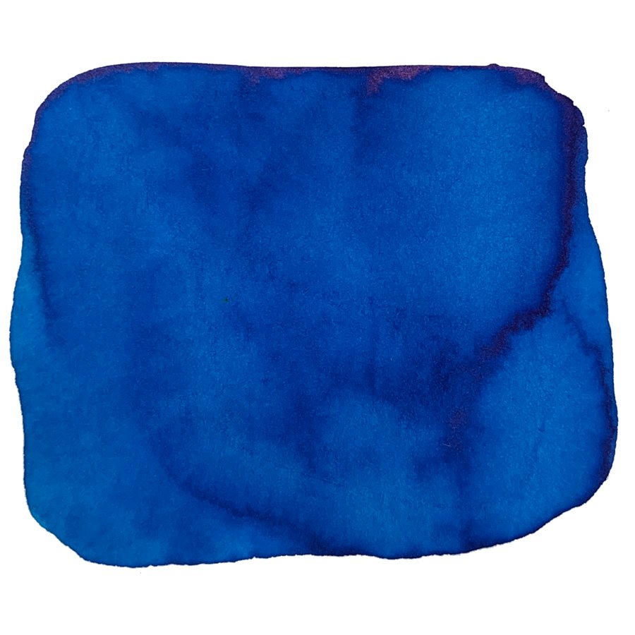 Ink Studio #441 - 20ml by Sailor, showing a deep blue watercolor swatch with uneven edges and tonal variations on paper.