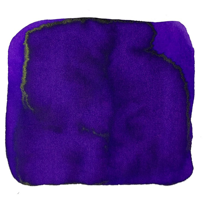 Sailor Ink Studio #450 - 2ml swatch: Deep purple pigment with a golden sheen on edges, showcasing the dye-based ink's rich, vibrant hue.