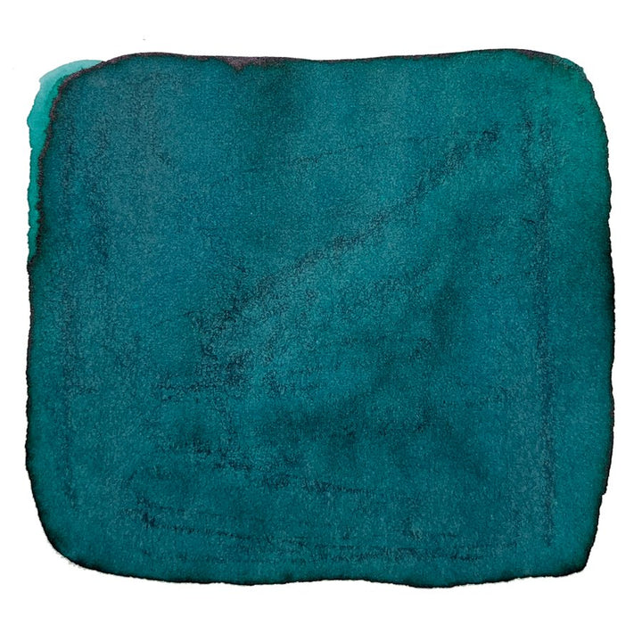 Ink Studio #564 - 20ml by Sailor, featuring a deep teal watercolor swatch on white paper, showcasing this unique dye-based ink shade.