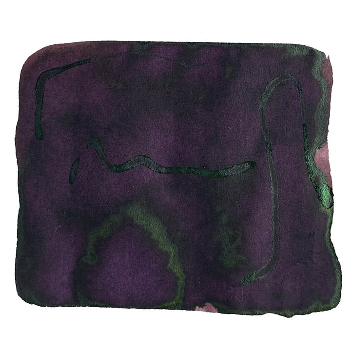 Ink Studio #683 - 20ml features a deep purple-brown ink swatch with a green metallic sheen, showcasing Sailor's expertly curated color collection.
