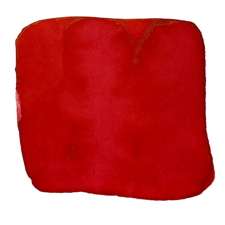 Abstract red swatch representing Sailor Ink Studio #730 - 20ml, illustrating its vibrant, free-form appearance with subtle tone variations, suggestive of watercolor or ink wash texture.