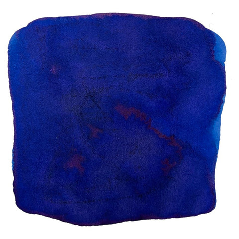 Ink Studio #840 - 2ml features a deep, saturated blue swatch with uneven edges and hints of red-purple sheen, reflecting Sailor's curated ink collection.