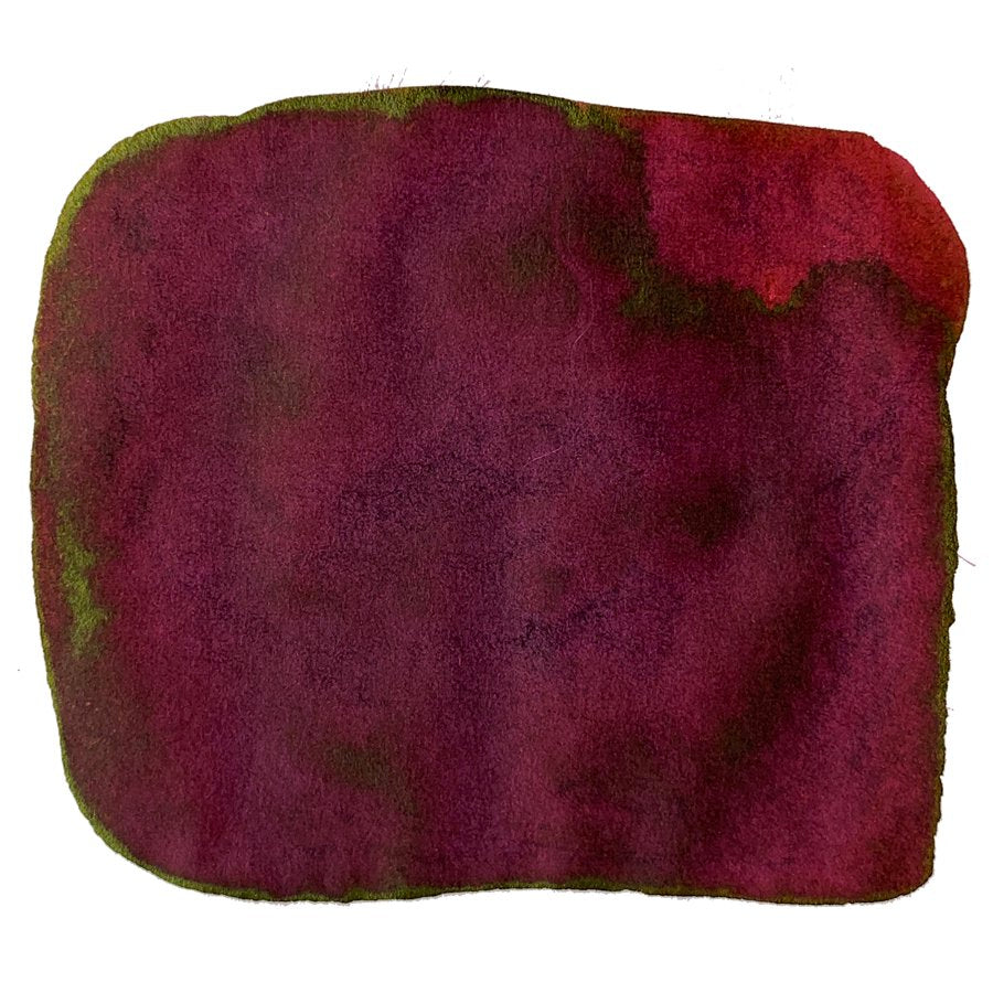 Ink Studio #930 - 20ml features a burgundy-purple watercolor swatch on white paper with varied pigment intensity and a red hint in one corner.