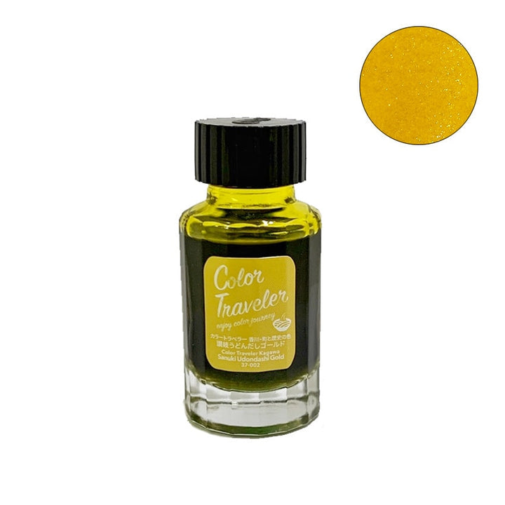 Color Traveler Sanuki Udondashi Gold (Shimmer) - 30ml Bottled Ink