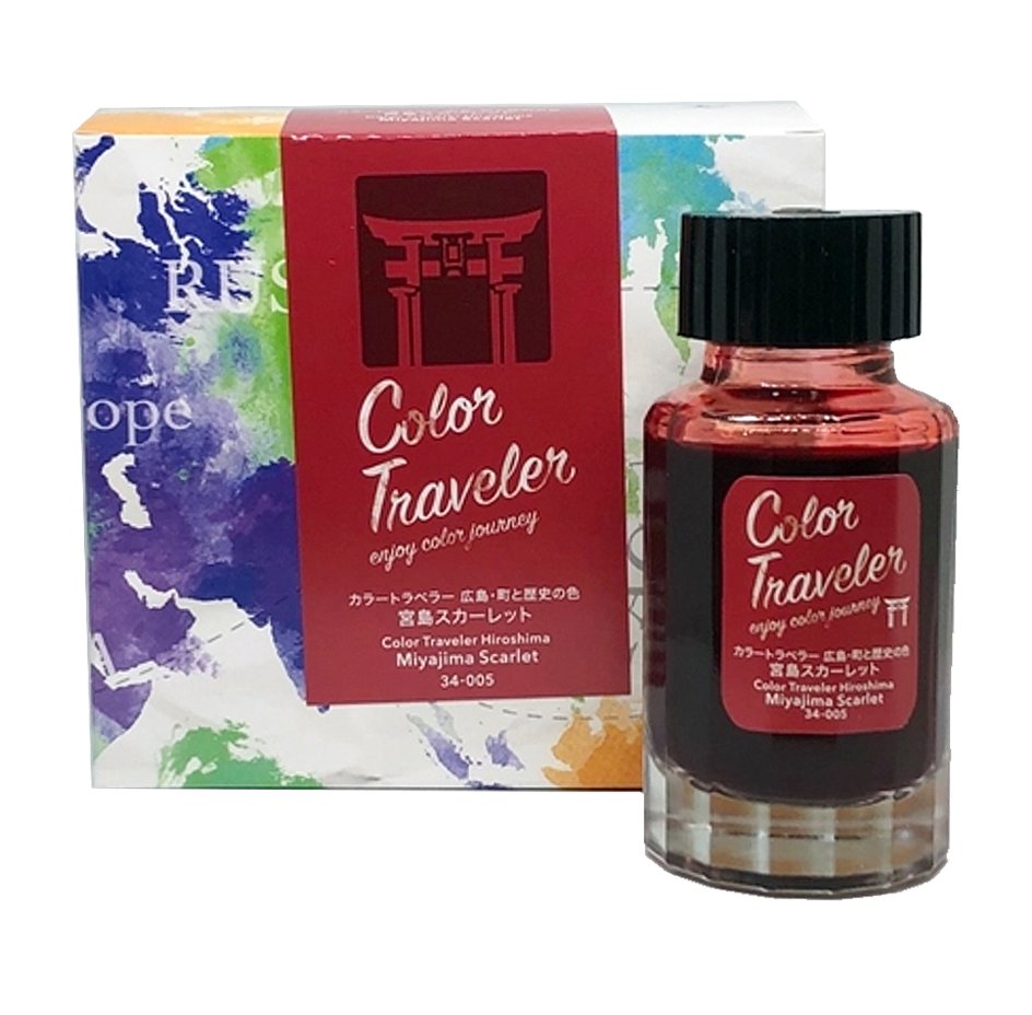 Color Traveler Miyajima Scarlet - 30ml Bottled Ink