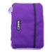 Seed A5 - Iris / Electric Blue: A purple woven zippered pouch with black trim, featuring a seed label. Ideal for organizing small items.