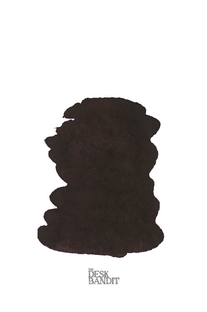 Sepia (2ml) ink swatch from Rohrer & Klingner, resembling a dark-brown blotch on white, ideal for fountain pens and painting, handcrafted in Germany.