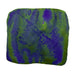Shigoku - 18ml, a tufted microfiber pad, dyed mottled green and purple, ideal as a bath mat or cleaning cloth, measures 7 x 3 x 3 cm.