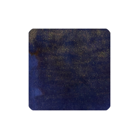 Shimmering Seas (Shimmer) - 50ml fountain pen ink by Diamine, showcasing a dark blue hue with reflective gold shimmer particles, perfect for vintage pens.