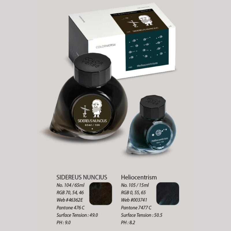 Colorverse Sidereus Nuncius & Heliocentrism - 65ml + 15ml Set Bottled Ink