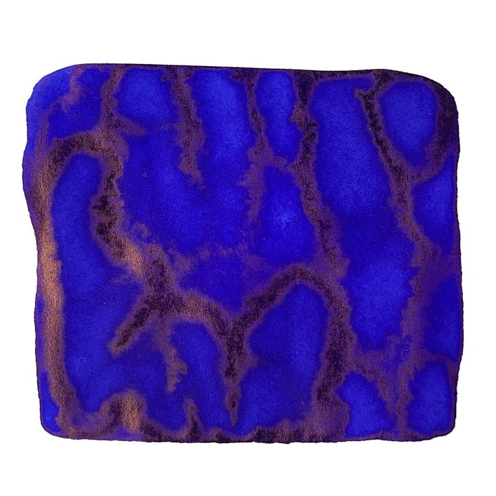 Silent Night Sky - 20ml ink bottle; cobalt-blue with brown marbled veins, from Krishna Inks' Super Rich series, handcrafted in Kerala.