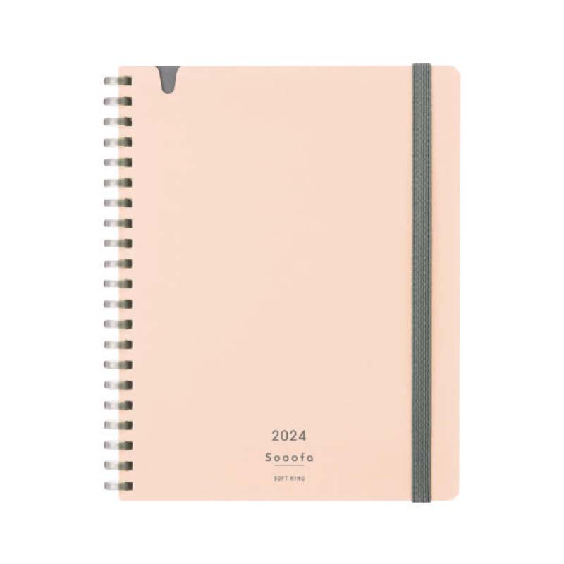 Kokuyo Sooofa Soft Ring 2024 Planner - B6 (Pink) Planners