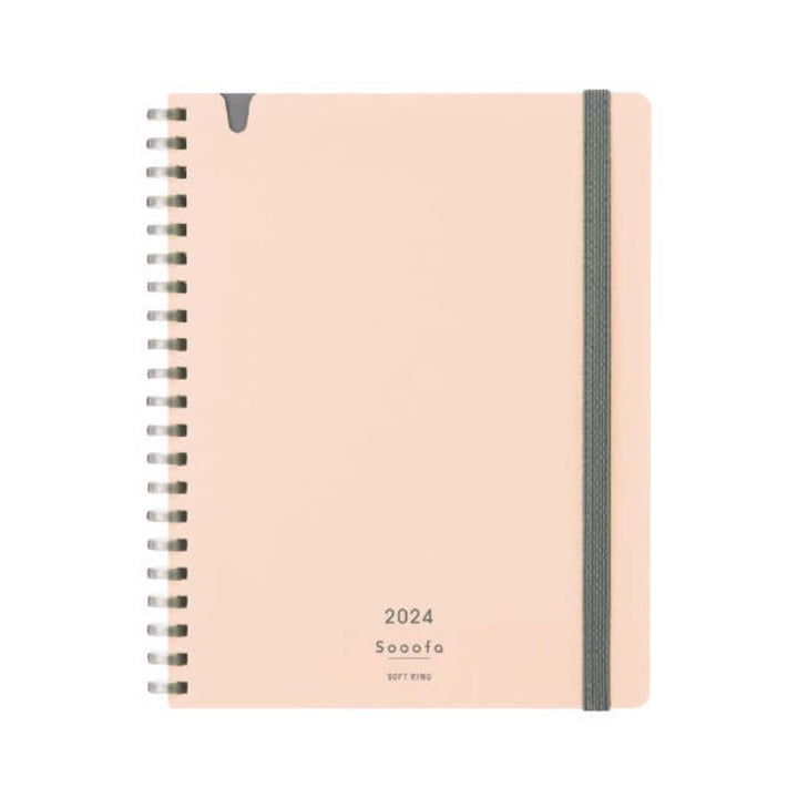Kokuyo Sooofa Soft Ring 2024 Planner - B6 (Pink) Planners