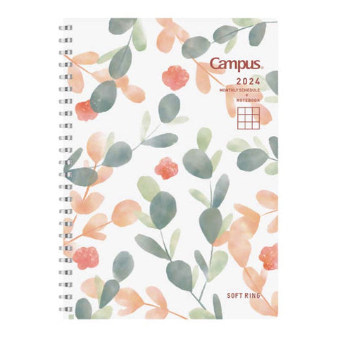 Campus Soft Ring 2024 Planner - A5 (Botanical)