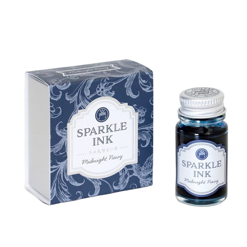 Teranishi Sparkle Ink Dip Pen Ink - Midnight Navy (12ml) Dip Pen Inks