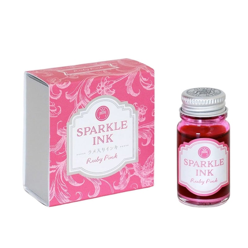Teranishi Sparkle Ink Dip Pen Ink - Ruby Pink (12ml) Dip Pen Inks