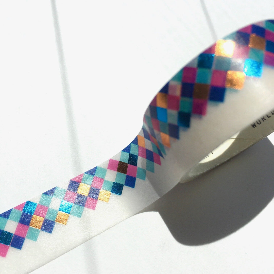 World Craft Squares Glitter Foil Washi Tape