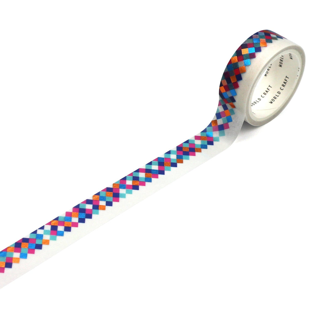 World Craft Squares Glitter Foil Washi Tape