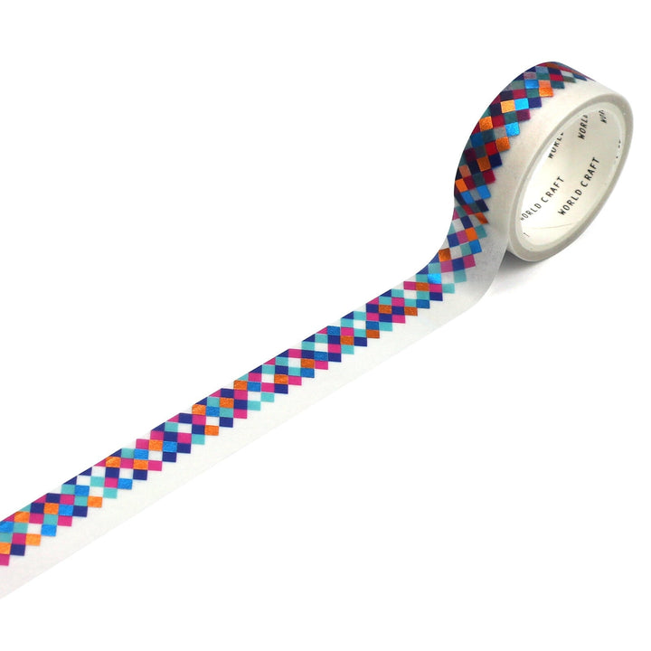 World Craft Squares Glitter Foil Washi Tape