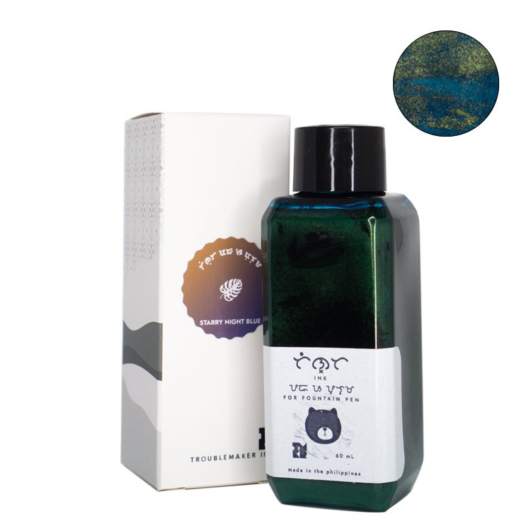 Troublemaker Inks Starry Night Blue (Shimmer) - 60ml Bottled Ink
