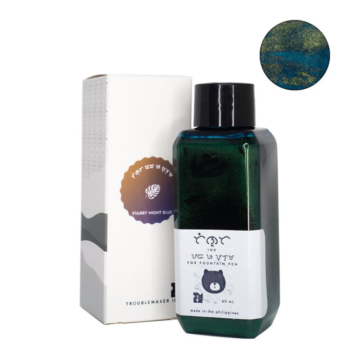 Troublemaker Inks Starry Night Blue (Shimmer) - 60ml Bottled Ink