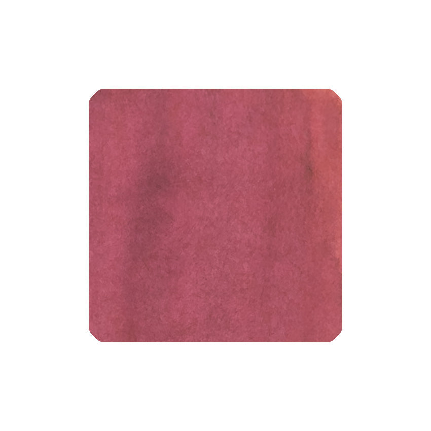 Sailor Manyo Sumomo fountain pen ink swatch, dusty pink-red