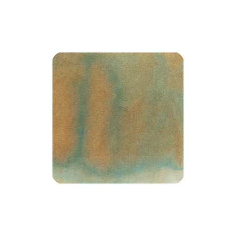 Sunset of the Universe 우주의 석양 - 30ml by Tono & Lims, an abstract watercolor-like dye-based fountain pen ink blending sandy-brown and greenish-blue tones.