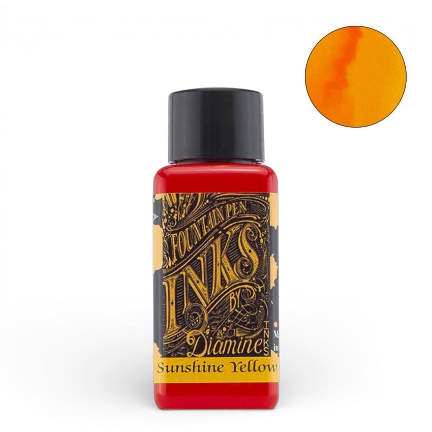 Diamine Sunshine Yellow - 30ml Bottled Ink